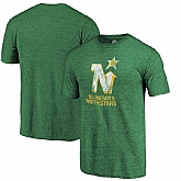 Dallas Stars Kelly Green Distressed Throwback Primary Logo Tri Blend T-Shirt,baseball caps,new era cap wholesale,wholesale hats